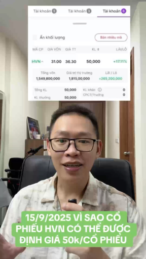 VÌ SAO CỔ PHIẾU HVN CÓ THỂ ĐƯỢC ĐỊNH GIÁ 50k/CỔ PH