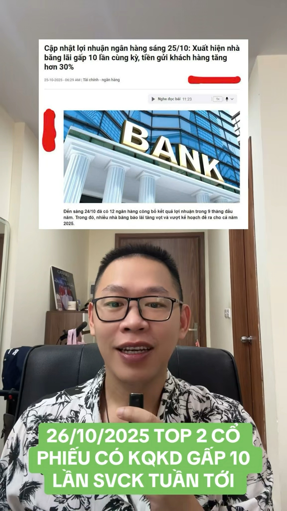 TOP 2 CỔ PHIẾU CÓ KQKD GẤP 10 LẦN SVCK TUẦN TỚI #h