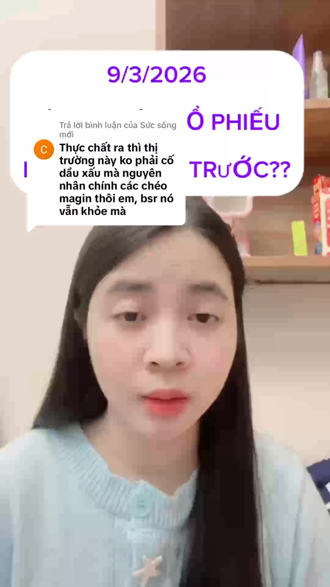 Trả lời @Sức sống mới VÌ SAO BÁN CỔ PHIẾU DẦU TUẦN