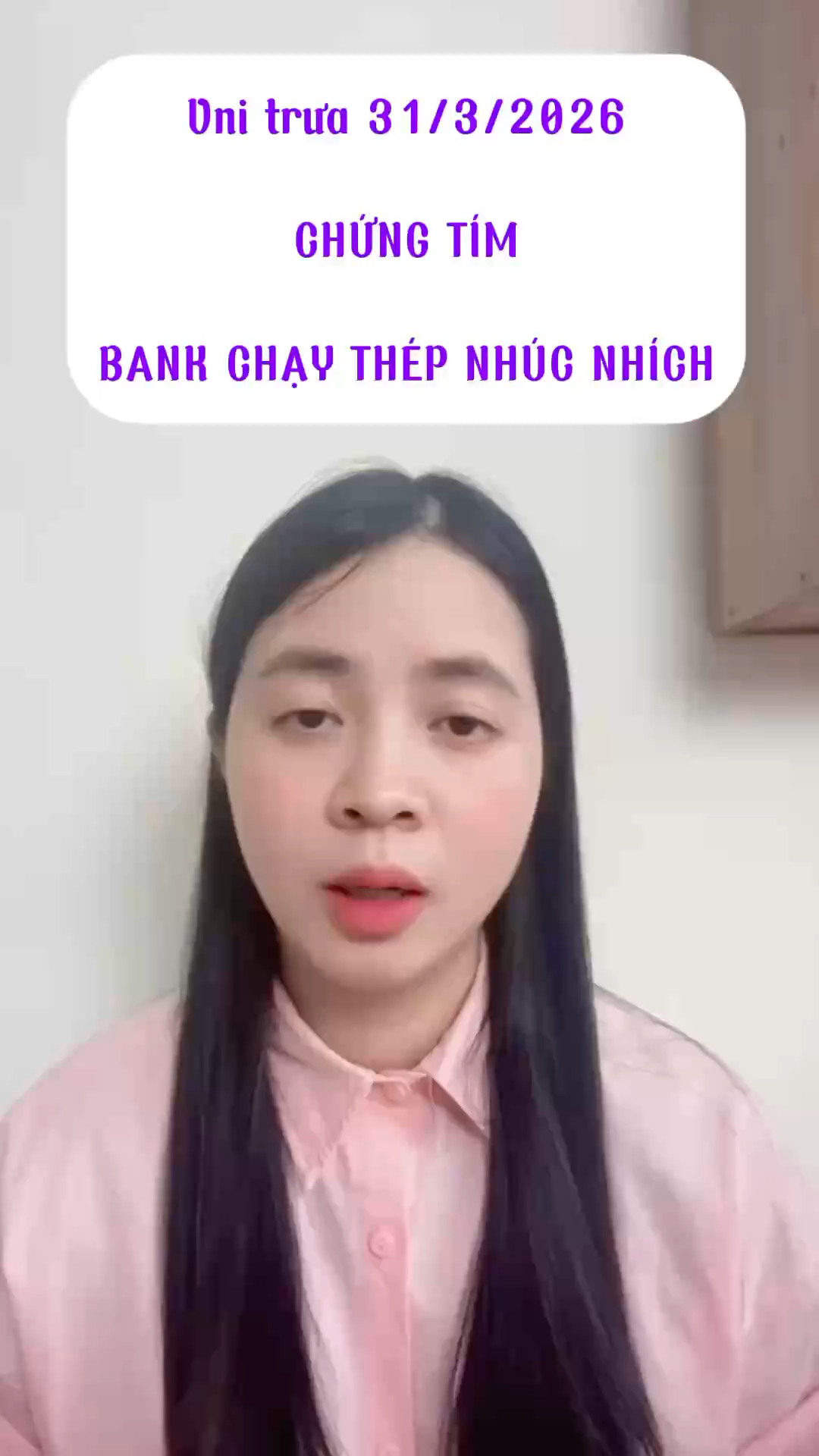 Vni trưa 31/3/2026 Chứng tím bank chạy thép nhúc n