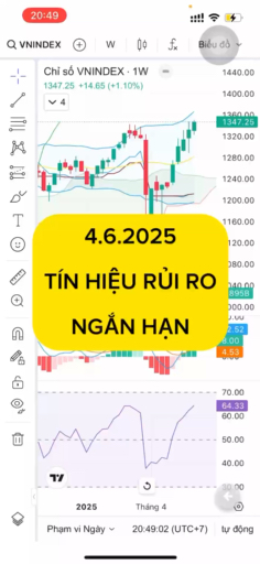4.6.2025 TÍN HIỆU RỦI RO NGẮN HẠN #vnstocks #cophi