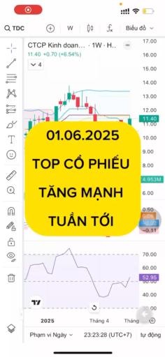 1.6.2025 TOP CỔ PHIẾU TĂNG MẠNH TUẦN TỚI #vnstocks