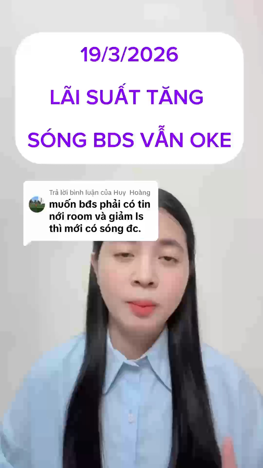 Trả lời @Huy Hoàng 19/3/2026 LÃI SUẤT TĂNG SÓNG BD