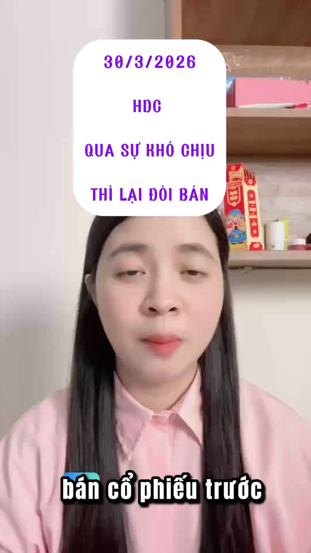 30/3/2026 HDC - qua sự khó chịu thì đòi bán #vnind