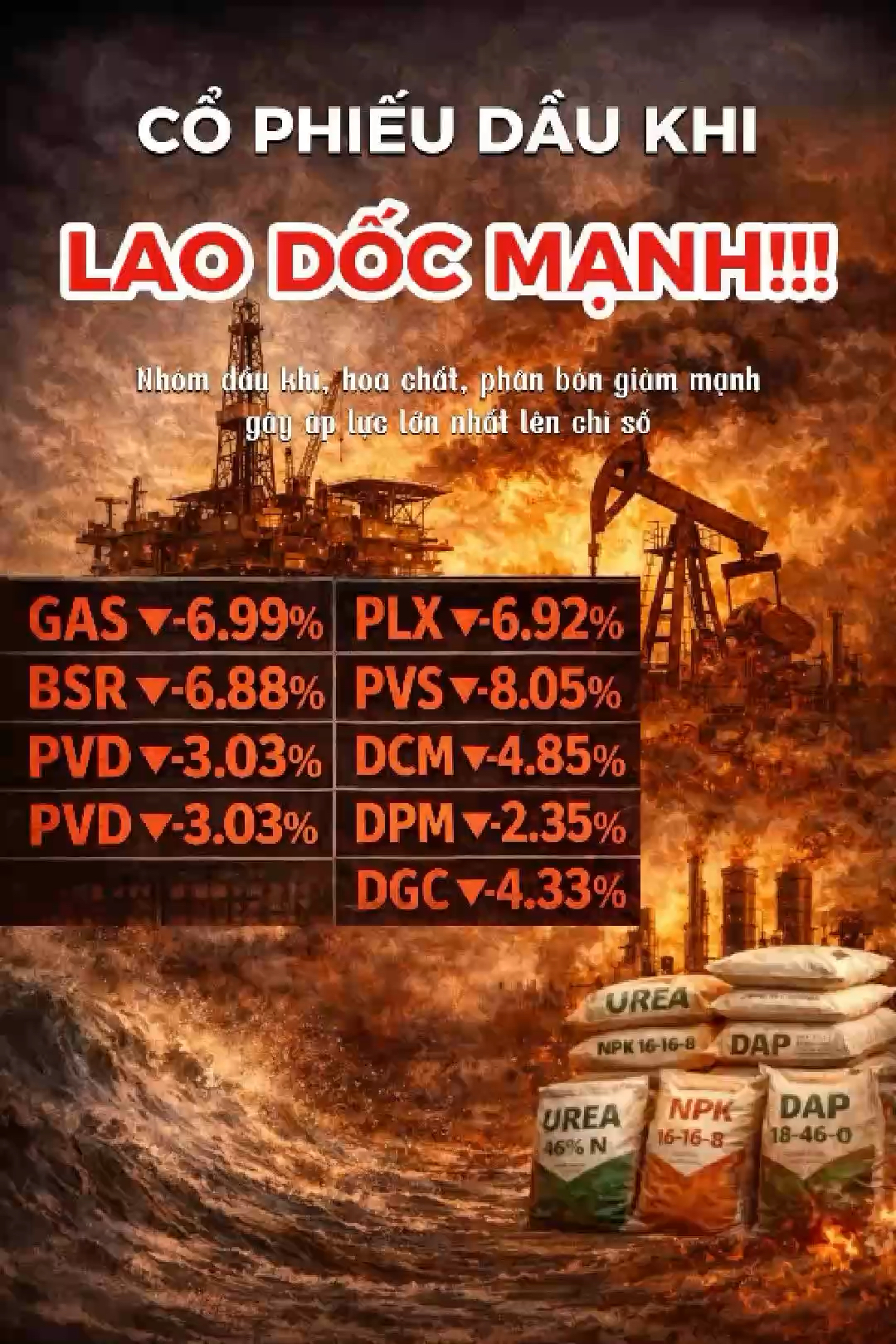 Nhóm Dầu Khí Giảm Mạnh, VN-Index Rơi Dưới 1.700 Đi