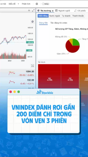 VNINDEX đánh rơi 200 điểm trong 3 phiên 