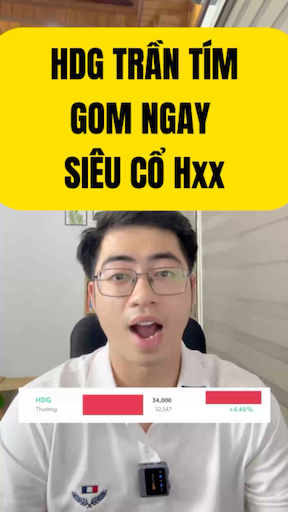 HDG trần tím. Gom ngay siêu cổ phiếu Hxx #chungkho
