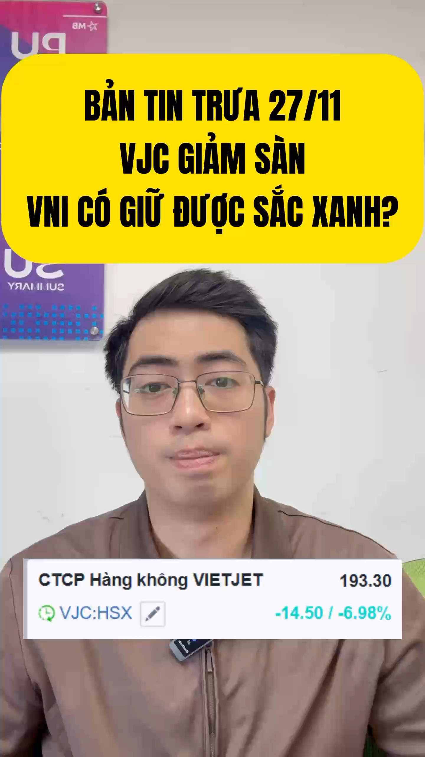 Bản tin trưa 27/11: Liệu VNI giữ được đà tăng? #nt