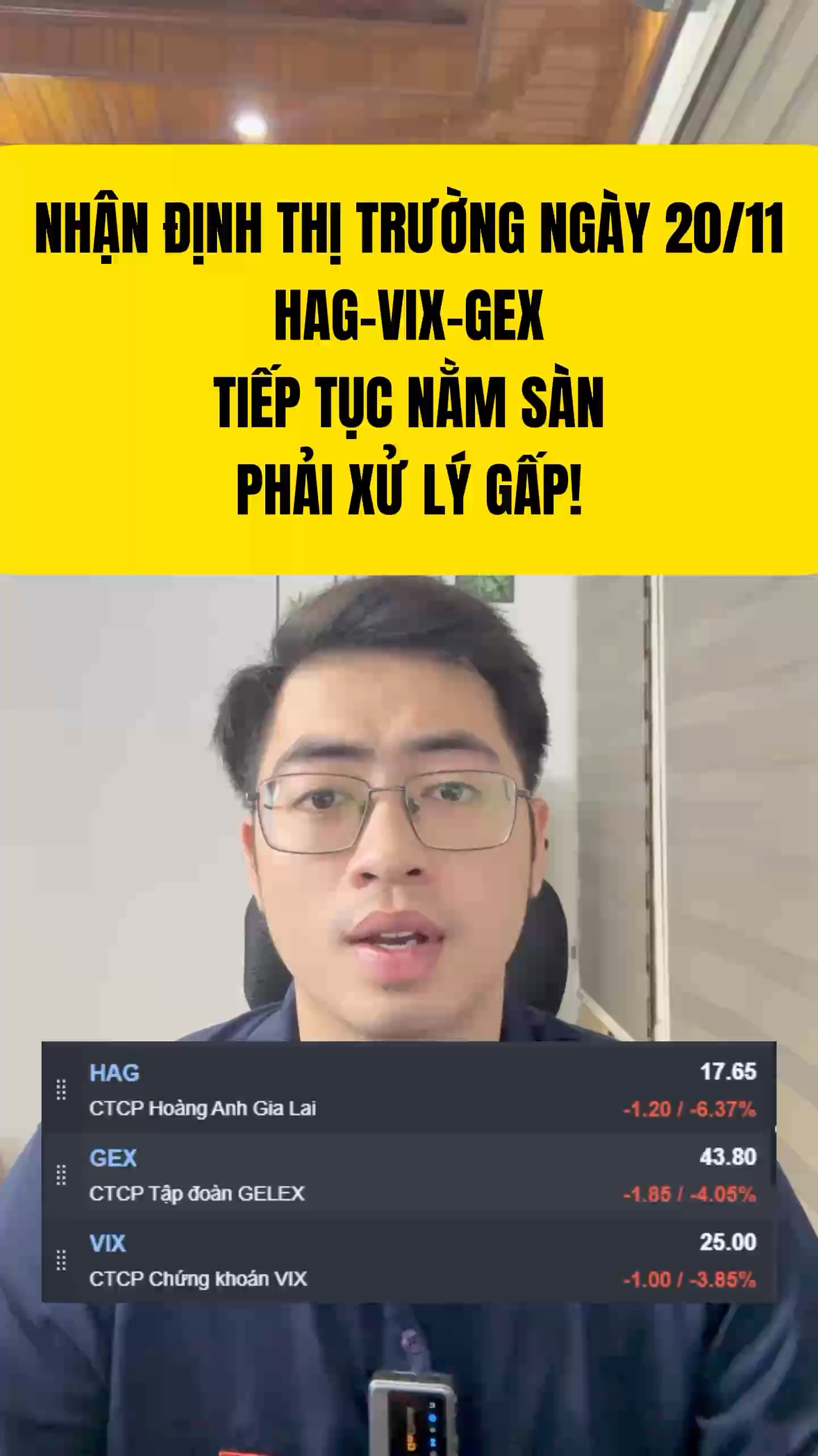 Nhận định thị trường 20/11: HAG-VIX-GEX tiếp tục n