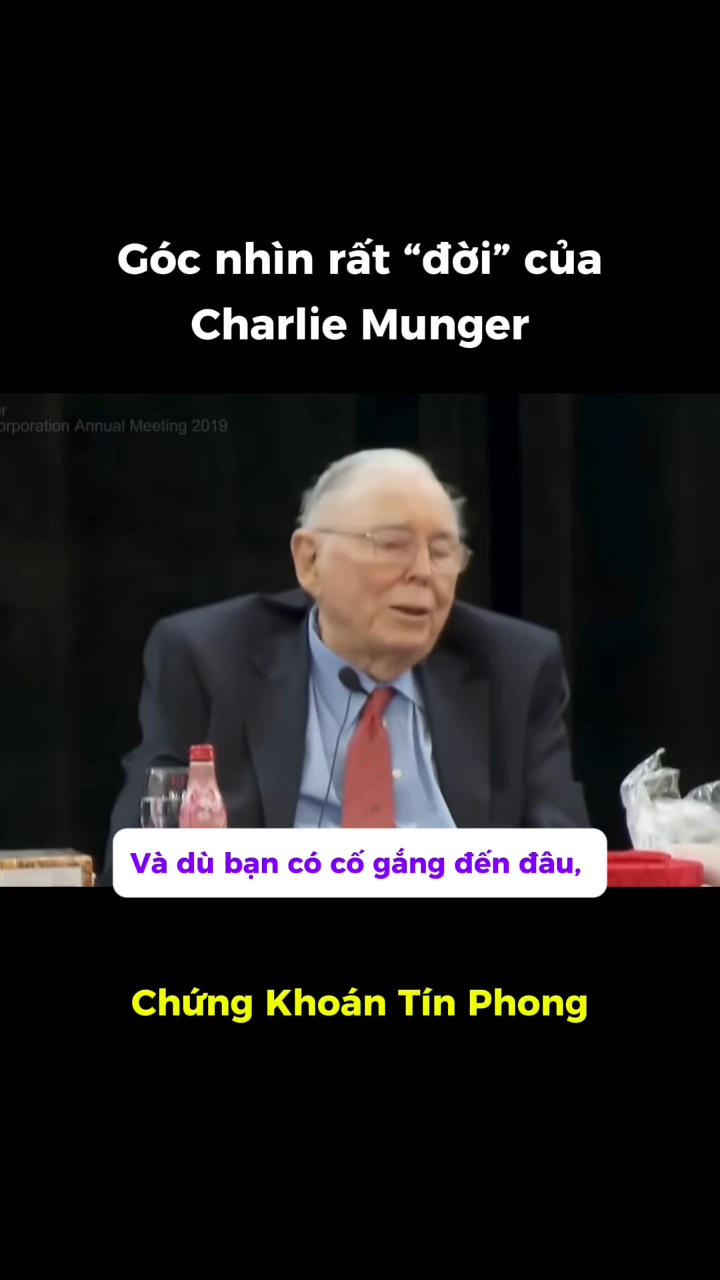 Góc nhìn rất "đời" của Charlie Munger

Charlie Mun