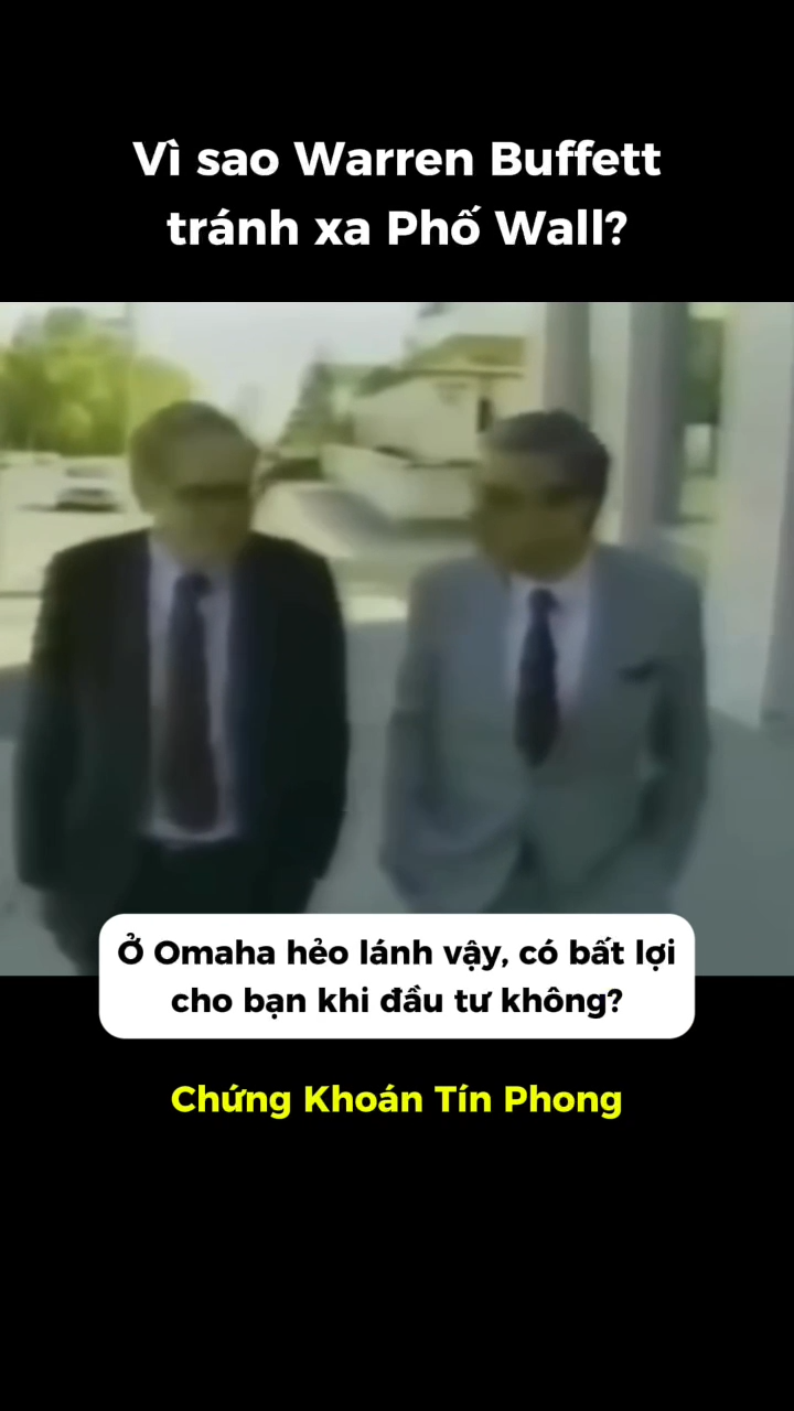 Warren Buffett giải thích rằng ông chọn sống và đầ