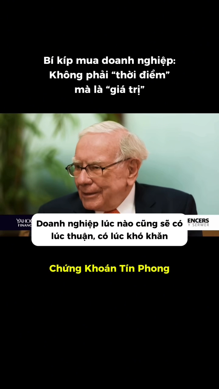 Buffett nói rằng kinh doanh luôn có lúc tốt, lúc x
