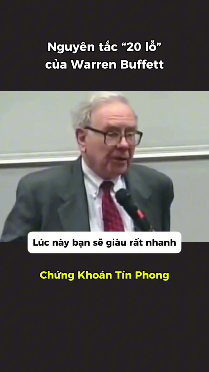 Warren Buffett nói rằng nếu mỗi người chỉ được đưa