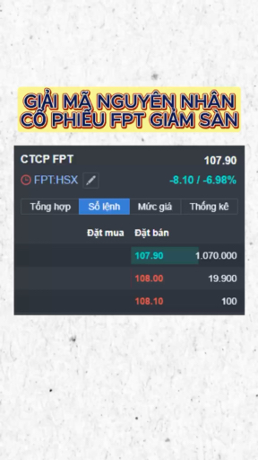 GIẢI MÃ NGUYÊN NHÂN CP FPT GIẢM SÀN