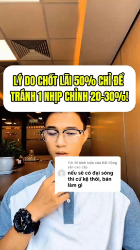 Lý do mình chốt lãi tránh nhịp chỉnh là để tối ưu 