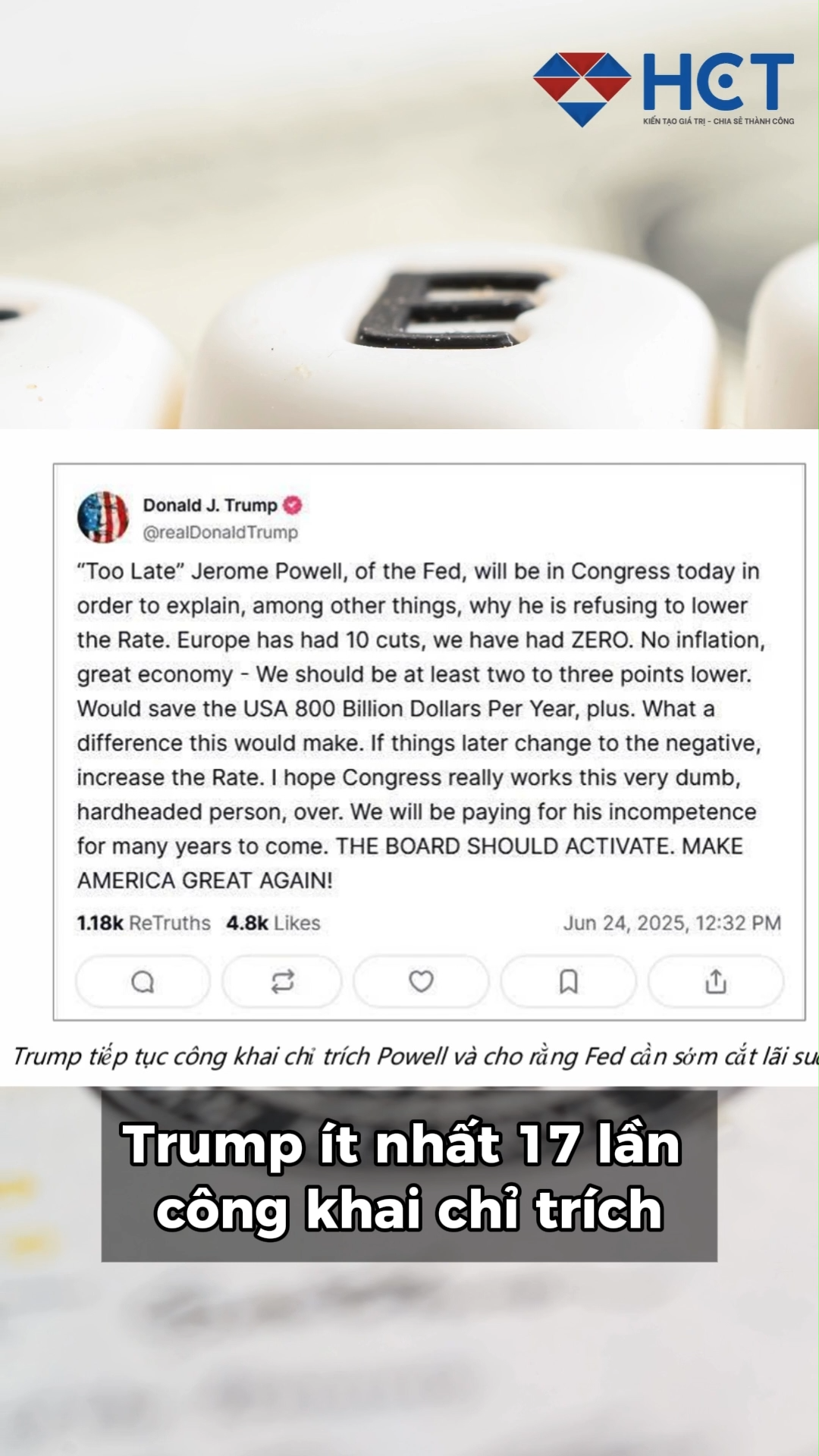💥 Trump Liên Tục Gây Sức Ép – Vì Sao Powell Vẫn K