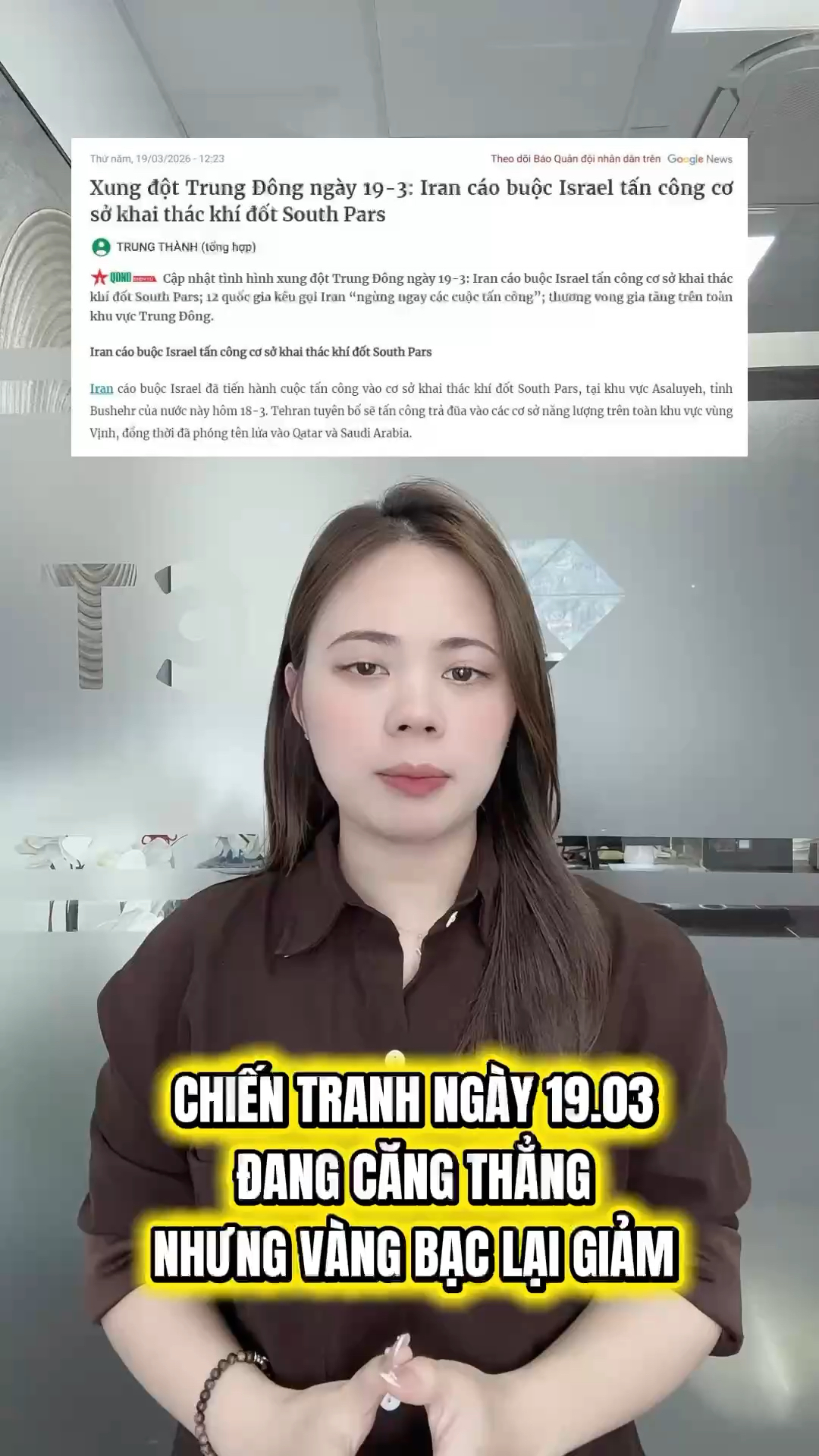 CHIẾN TRANH NGÀY 19.03 ĐANG CĂNG THẲNG NHƯNG VÀNG 
