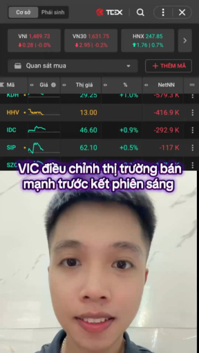 #VIC điều chỉnh thị trường bán mạnh trước kết phiê