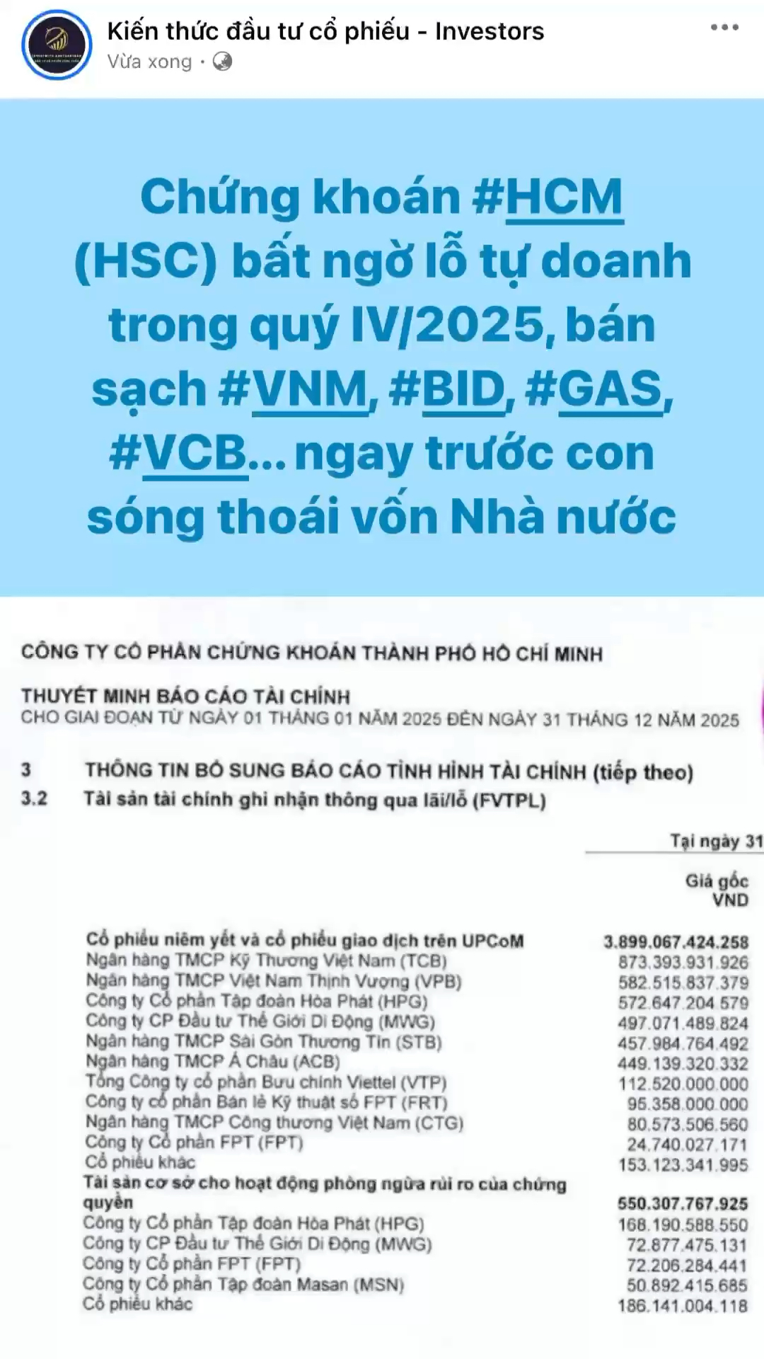 Một ngày buồn của cổ đông #HCM dự là đêm nay giấc 