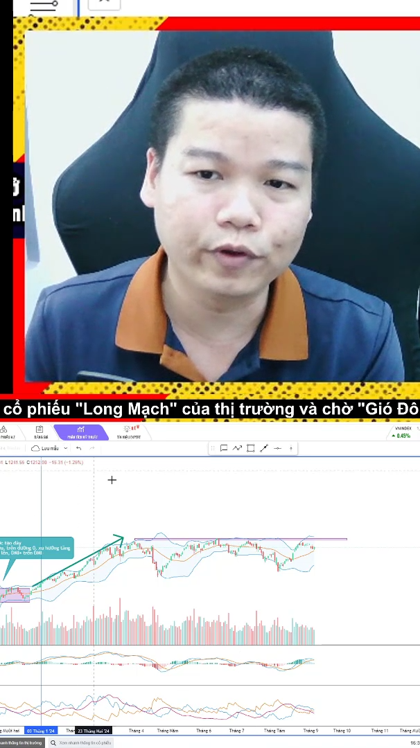 Vnindex nếu vượt 1300 vào sóng tăng mạnh thì phải 