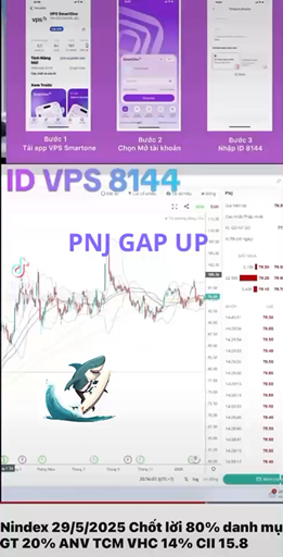 PNJ vòng 1 mua sàn 64x lên 78-80 bán mất tiêu. Vòn