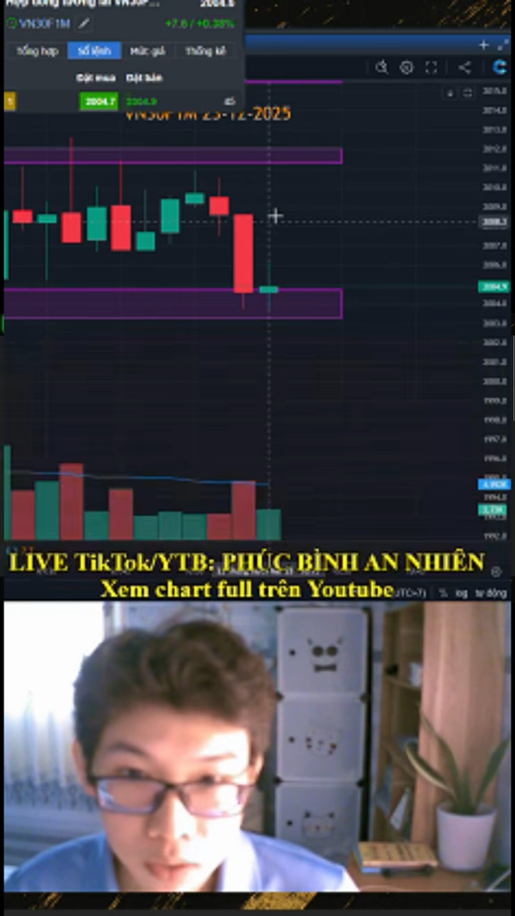 Scalping Phái sinh 23-12-2025. 2 lệnh Short 2 lệnh