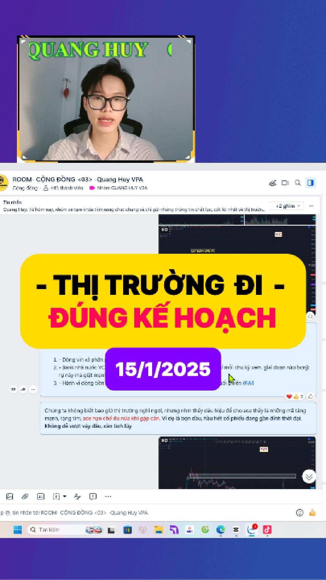 Thị trường hiện tại đang thi theo đúng kế hoạch nh