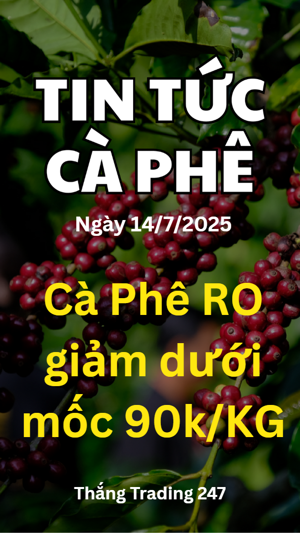 Tin Tức Cà Phê 14.7: Cà Phê Giảm Mất Mốc 90.000đ/K