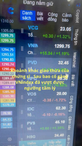 Ngưỡng tâm lý 1300 đã vượt qua sau bao cố gắng 😆