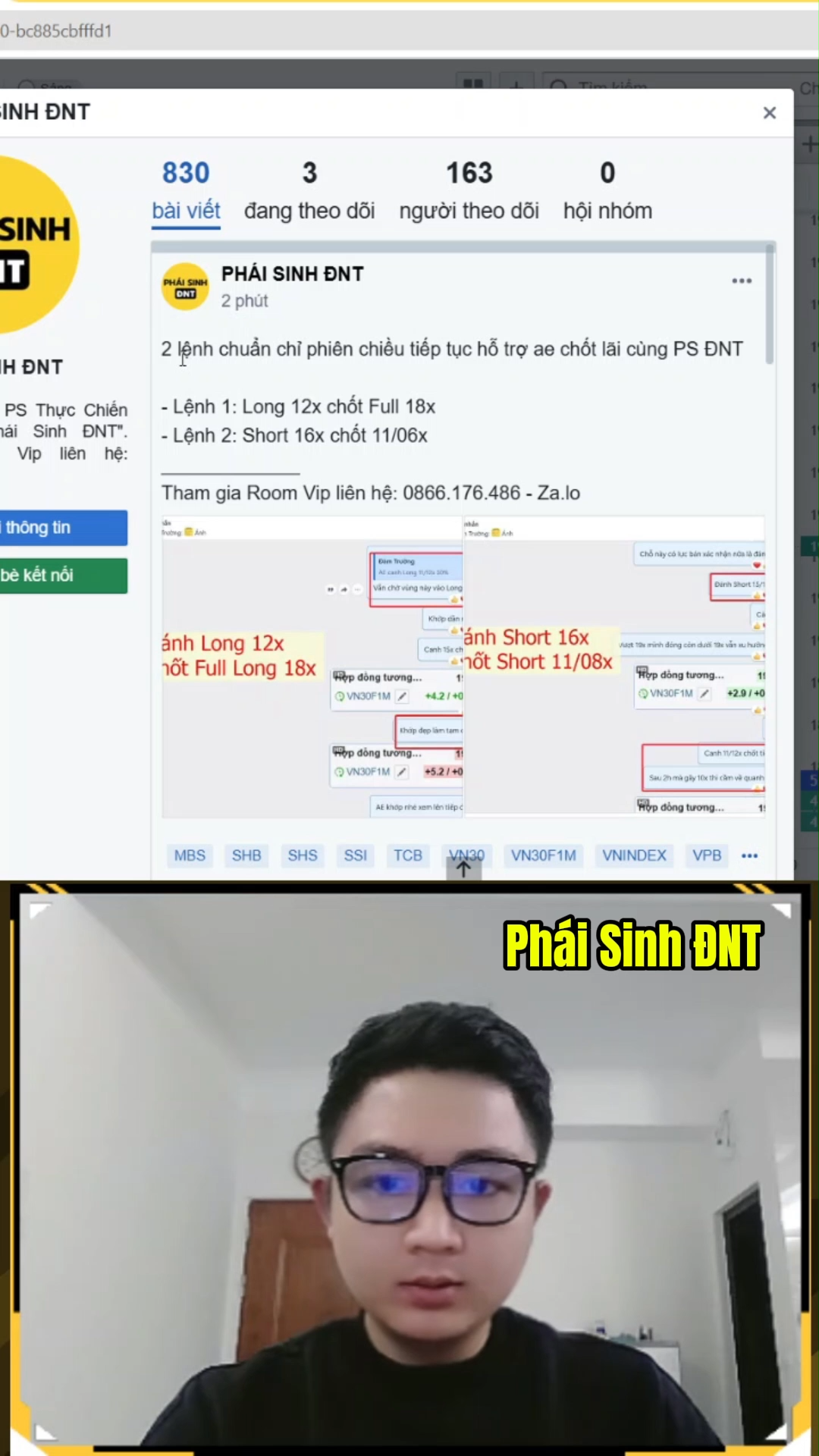 Phần 36: Chốt lãi 2 lệnh cùng Phái Sinh ĐNT 