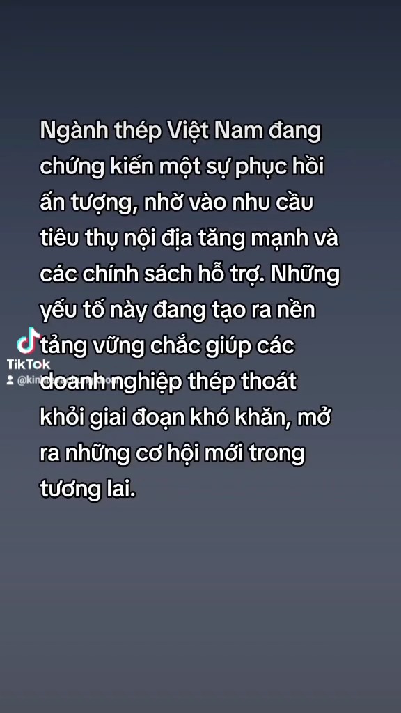 NGÀNH THÉP PHỤC HỒI